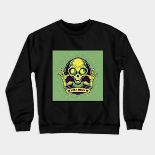 Scary Alien Wawing on You Crewneck Sweatshirt